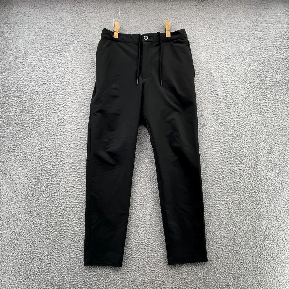 Banana Republic Jogger Pants Mens 30X32 Black Slim Tapered Chino Academia Preppy